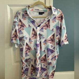 Bad Birdie Men's Tropical Geometric Shirt